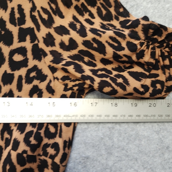 Reformation Gracie Tan and Black Leopard Print Mini Dress - Picture 8 of 10